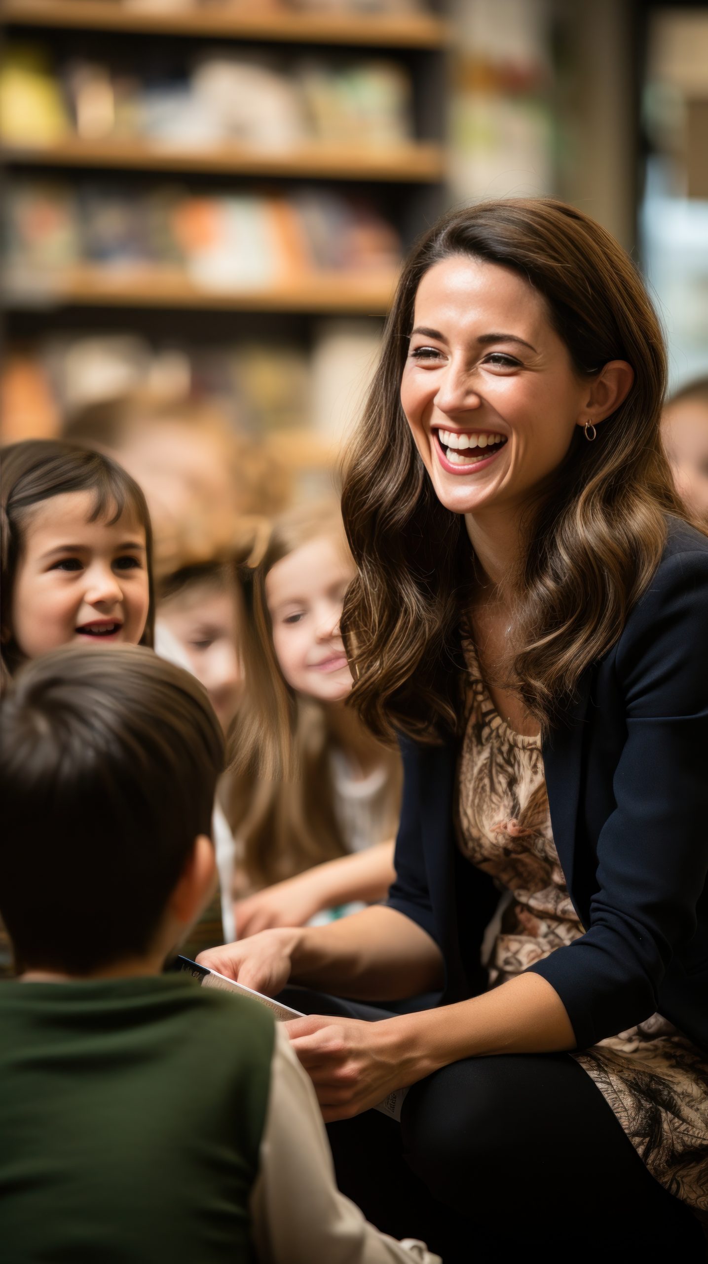 Teacher leading a discussion with engaged students